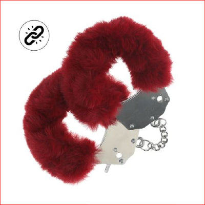 Ouch! - Heavy-duty Fluffy Handcuffs - Burgundy