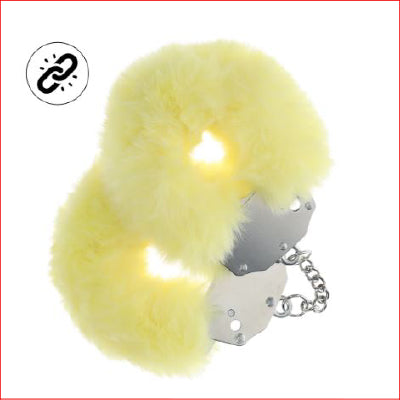 Ouch! - Heavy-duty Fluffy Handcuffs - Yellow