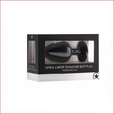 Ouch XLarge Diamond Butt Plug Black