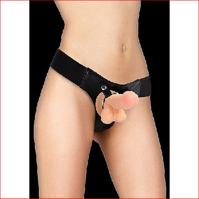 Realistic 6" Strap-On Harness Flesh