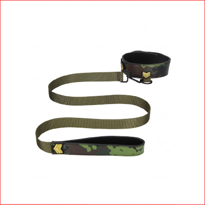 Ouch Collar with Leash Army Theme