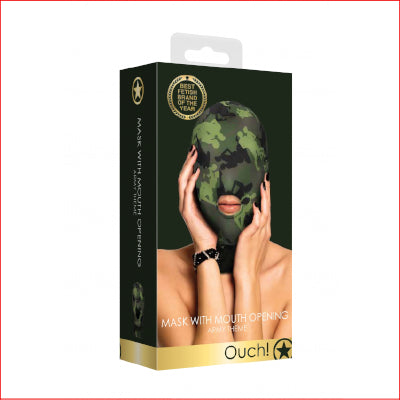 Ouch Mask With Mouth Opening Army Theme