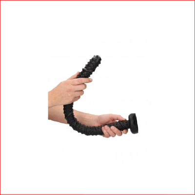 Textured Snake Dildo Black
