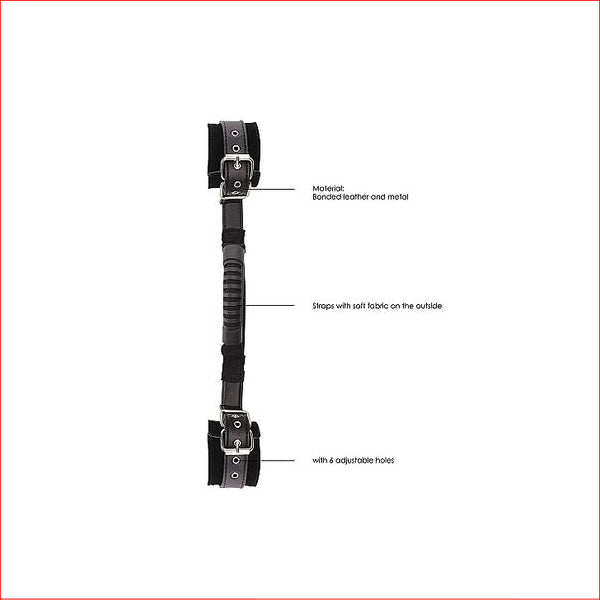 Ouch Bonded Leather Wrist Cuffs w Handle
