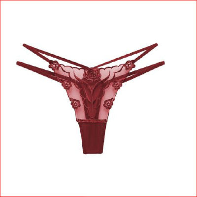 Sheer Rose Strappy G Wine Large