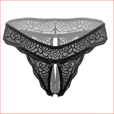 Flower Power Crotchless Black L/XL