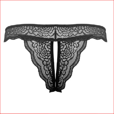 Flower Power Crotchless Black L/XL