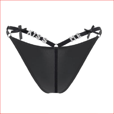 Kiss Me Black with Silver Letters O/S