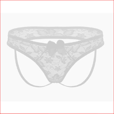 Lace Jill Strap Crotchless White OS