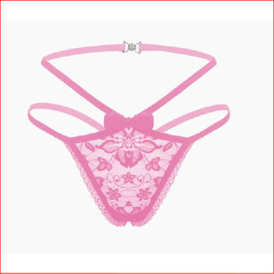 Lace Crotchless Panty Baby Pink OS