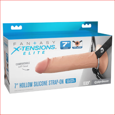 FX Elite 7" Silicone Hollow Strap On