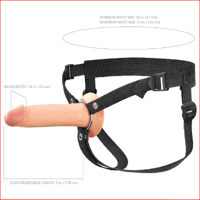 FX Elite 7" Silicone Hollow Strap On