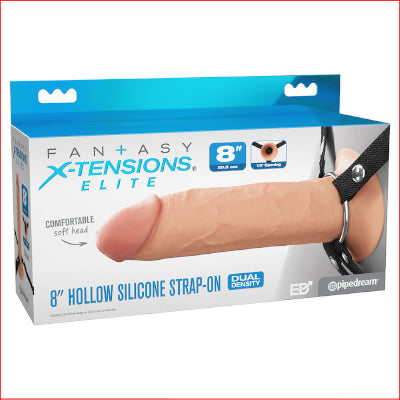FX Elite 8'' Silicone Hollow Strap-On Fl