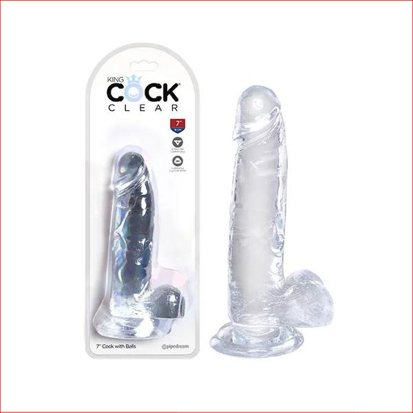 King Cock Clear 5" w Balls