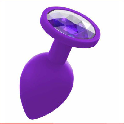 Silicone Medium Butt Plug Purple