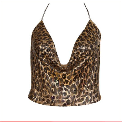 Muse Leopard Glomesh Top