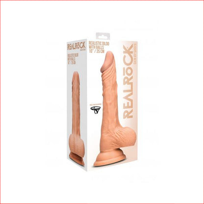 RealRock 10" Dildo 25cm with Balls