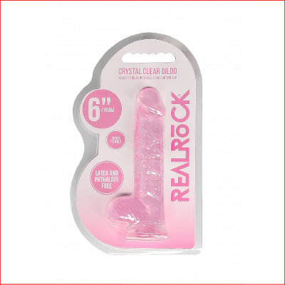 RealRock 6" Crystal Clear Pink