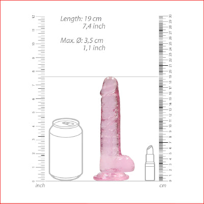 RealRock 7" Crystal Clear Pink