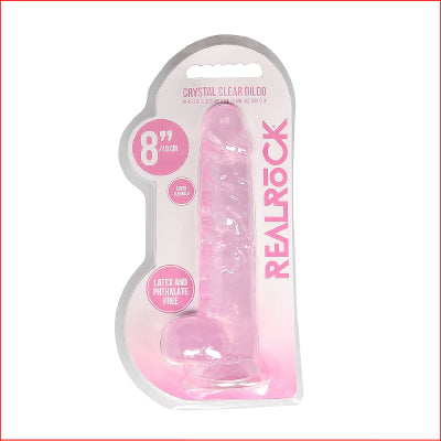 RealRock 8" Crystal Clear Pink