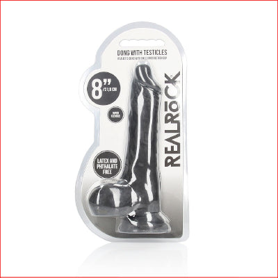 RealRock Dong & Balls 8" Black