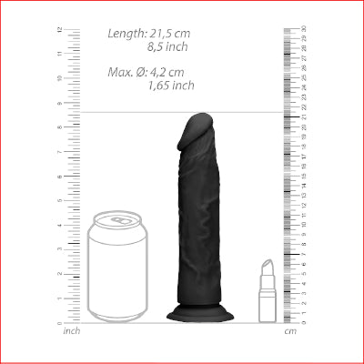 RealRock 8" Dong without Testicles Black