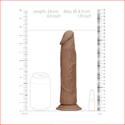 RealRock 9" Dong without Testicles Tan