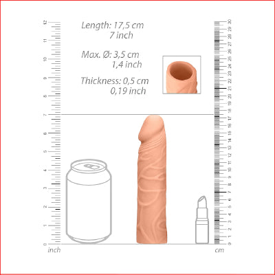 RealRock Penis Sleeve 7" Flesh