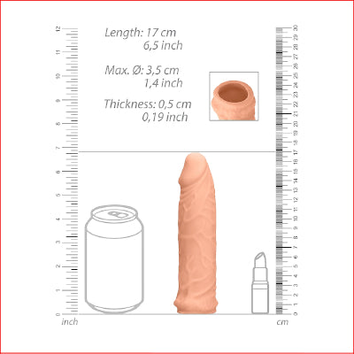 RealRock Penis Sleeve 6" Flesh