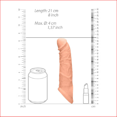 RealRock Penis Sleeve 8" Flesh