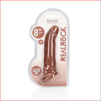 RealRock Penis sleeve 8" Tan
