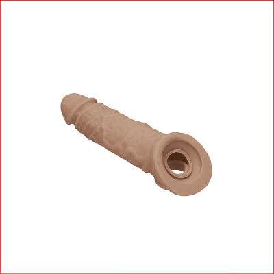 RealRock Penis sleeve 8" Tan