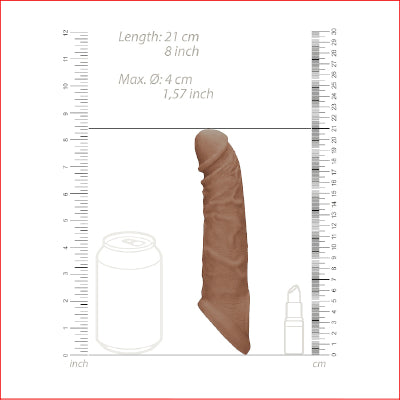 RealRock Penis sleeve 8" Tan