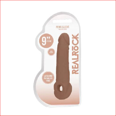 RealRock Penis Sleeve 9" Tan
