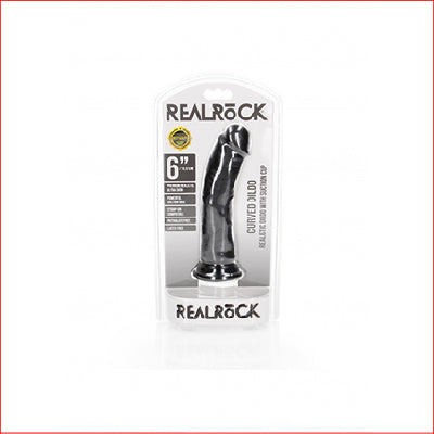 Curved Realistic 6" Dildo Black