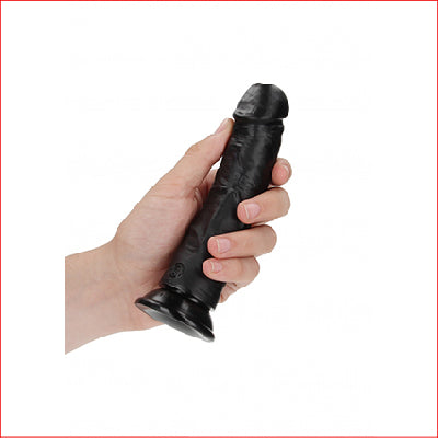 Curved Realistic 6" Dildo Black