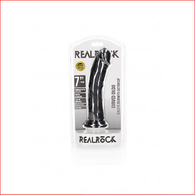Curved Realistic 7" Dildo Black