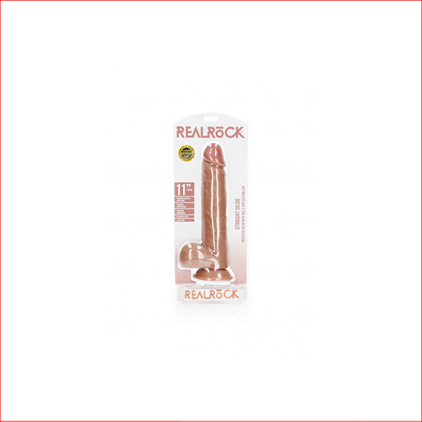 Realrock 11" Straight with Suction Tan