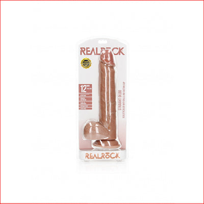 Realrock 12" Straight with Suction Tan
