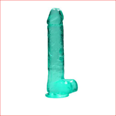 Realrock 10" Crystal Clear w Balls Turqu