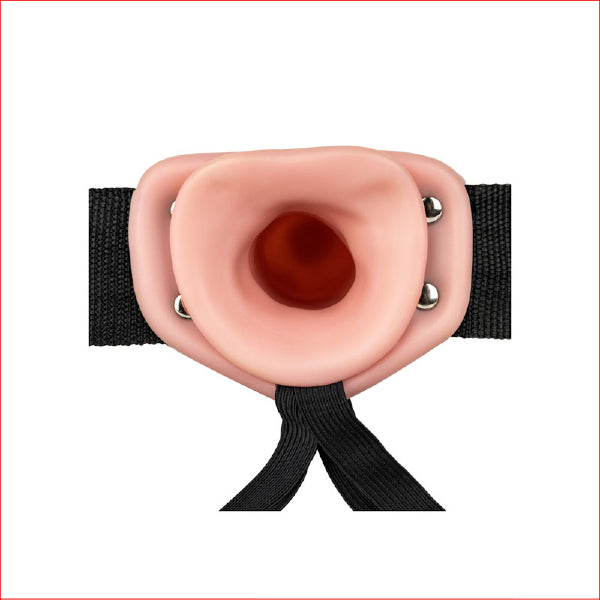 RealRock 8" Vibrating Hollow Strap-On