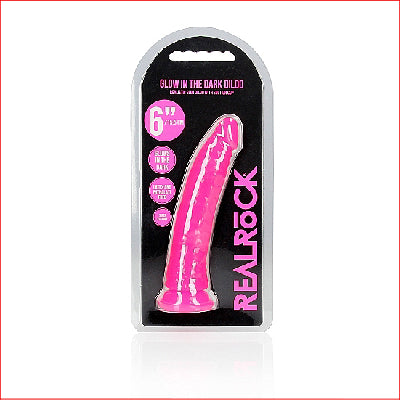 RealRock Glow In The Dark 6" Pink