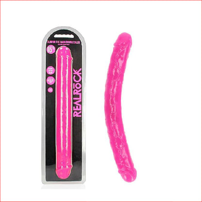 RealRock Double Glow 15" Pink