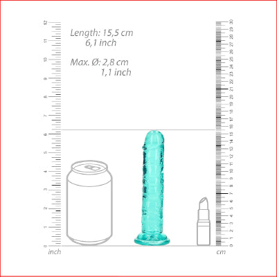 Crystal Clear 6" Straight Turquoise