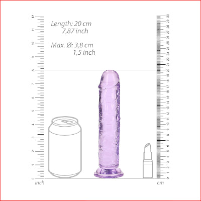 Crystal Clear 7" Straight No Balls - Purple