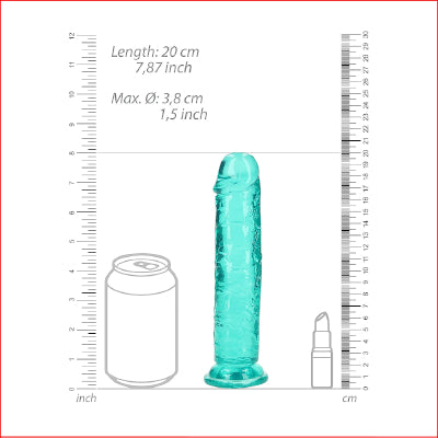 Crystal Clear 7" Straight No Balls - Turquoise