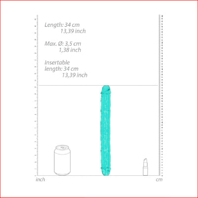RealRock 13" Double Dong Turquoise