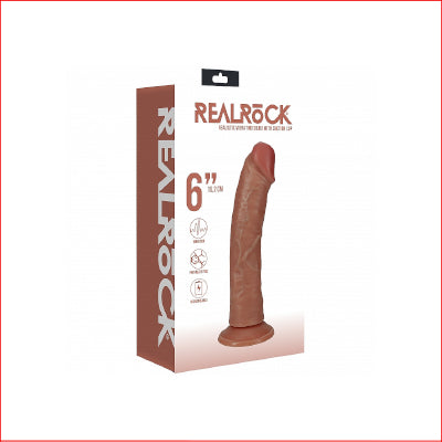 Realrock 15cm Vibrating Cock Tan