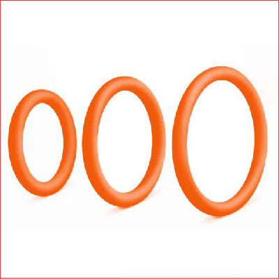 3 Pack Orange Silicone Rings 40,45,50mm