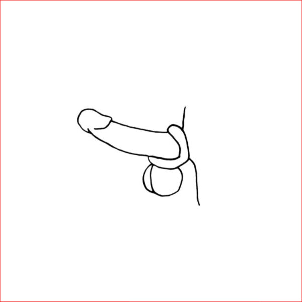 Silicone Tear Drop Cock Ring Black